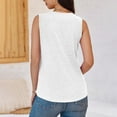 thumbnail image 6 of Fanxing White Women's Summer Tank Tops Dressy Casual Blouses Xl Hide Belly Curvy Sleeveless Shirts （Women's S-2XL), 6 of 8