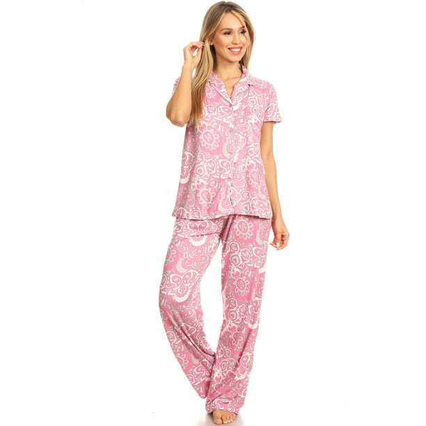 button down pajama gown