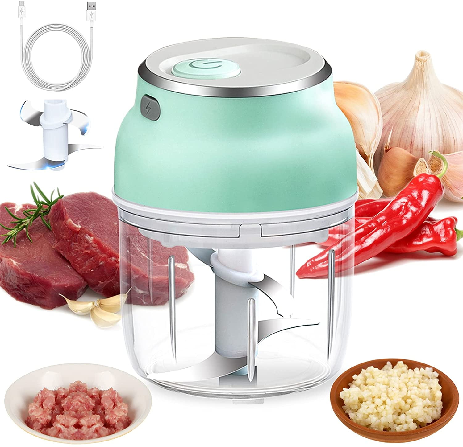 Wireless Garlic Chopper 230ml Electric Mini Food Processor Walmart Canada