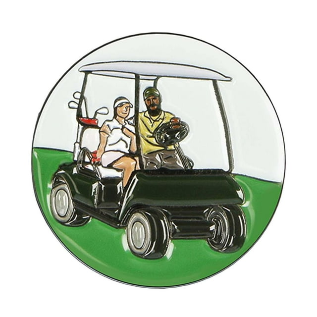 koolsoo Golf Ball Marker Golf Ball Marker Solid Metal Round Without Hat Clip Enamel 25mm D