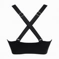 thumbnail image 7 of TOWED22 Women's Underwire Bikini Tops Only - Longline Swimsuit Top Criss Cross Push Up Swim Crop Top Black,XXL, 7 of 7