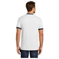 thumbnail image 2 of Port & Company Men's Core Cotton Ringer Classic Soft T-Shirt White/ Navy X-Large, 2 of 4