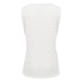 thumbnail image 5 of Lovskoo 2024 Tank Top for Women Solid Color Eyelet Pleated Square Collar Tank Tee Summer Casual Loose Sleeveless Shirt White 2XL, 5 of 7