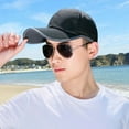 thumbnail image 4 of Casquette de Baseball Incurvée Bord UV Résistant Polyester Hommes Plein Air Chapeau de Maille de Baseball Solide Anti-UV Casquette Camping Fournitures, 4 of 10