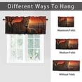 thumbnail image 6 of Leopard Valance Rod Pocket Window Curtain for Kitchen Safari Wild Animal Jungle Sunset Natural Scenery Thermal Insulated Room Darkening Curtain for Dinning Room 54 by 18 in, 1 Panel, 6 of 6