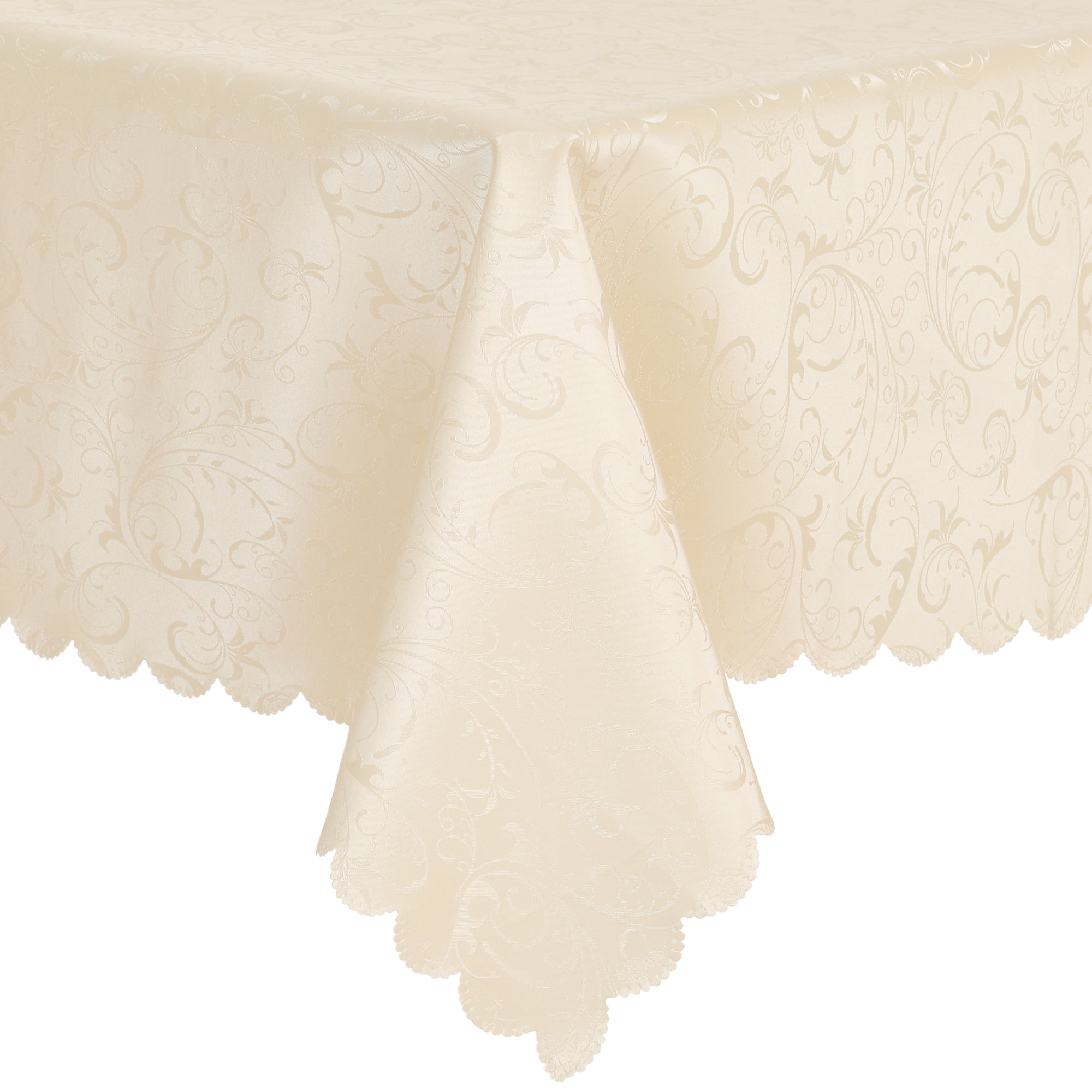 Unique Bargains Waterproof Vinyl Tablecloth, Wrinkle-Resistant Washable Table Cover Champagne 51x71inch