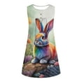 thumbnail image 4 of Wlylongift 2024 Summer New Women's Sleeveless Round Print Button Pullover Dress Easter St.Parik's Day, 4 of 4