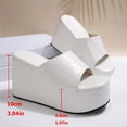 thumbnail image 3 of Hinvhai Wedge Chunky Platform Womens Sandals Backless Slip on Comfy Round Open Toe Mules Summer Sandals for Women White 9.5(43), 3 of 9