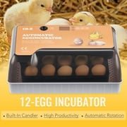 CO-Z Egg Incubator with LED Candler Timed Turner & Temperature Control