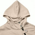 thumbnail image 7 of Zimjoy Quarter Zip Pullover Men Long Sleeve Hooded Bias Tape Zipper Pullover Mens Casual Mens Hoodie 1/4 Zip Sweatshirt Lightweight Fashion Clothes Men, Khaki L, 7 of 7