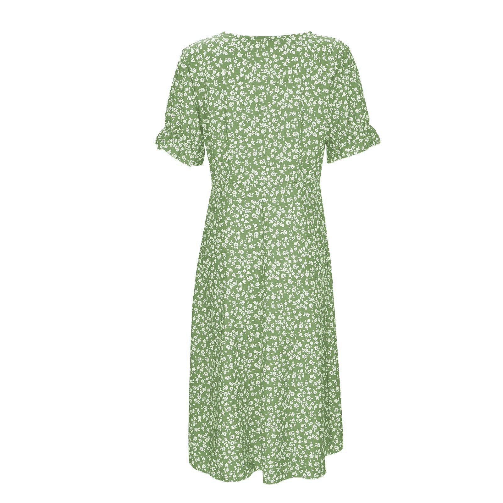 new look green ditsy dress Ditsy Floral Smocked Maxi Dress