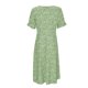 thumbnail image 5 of Vestido midi informal estampado para mujer con mangas abullonadas y cuello en V en el dobladillo, 5 of 5