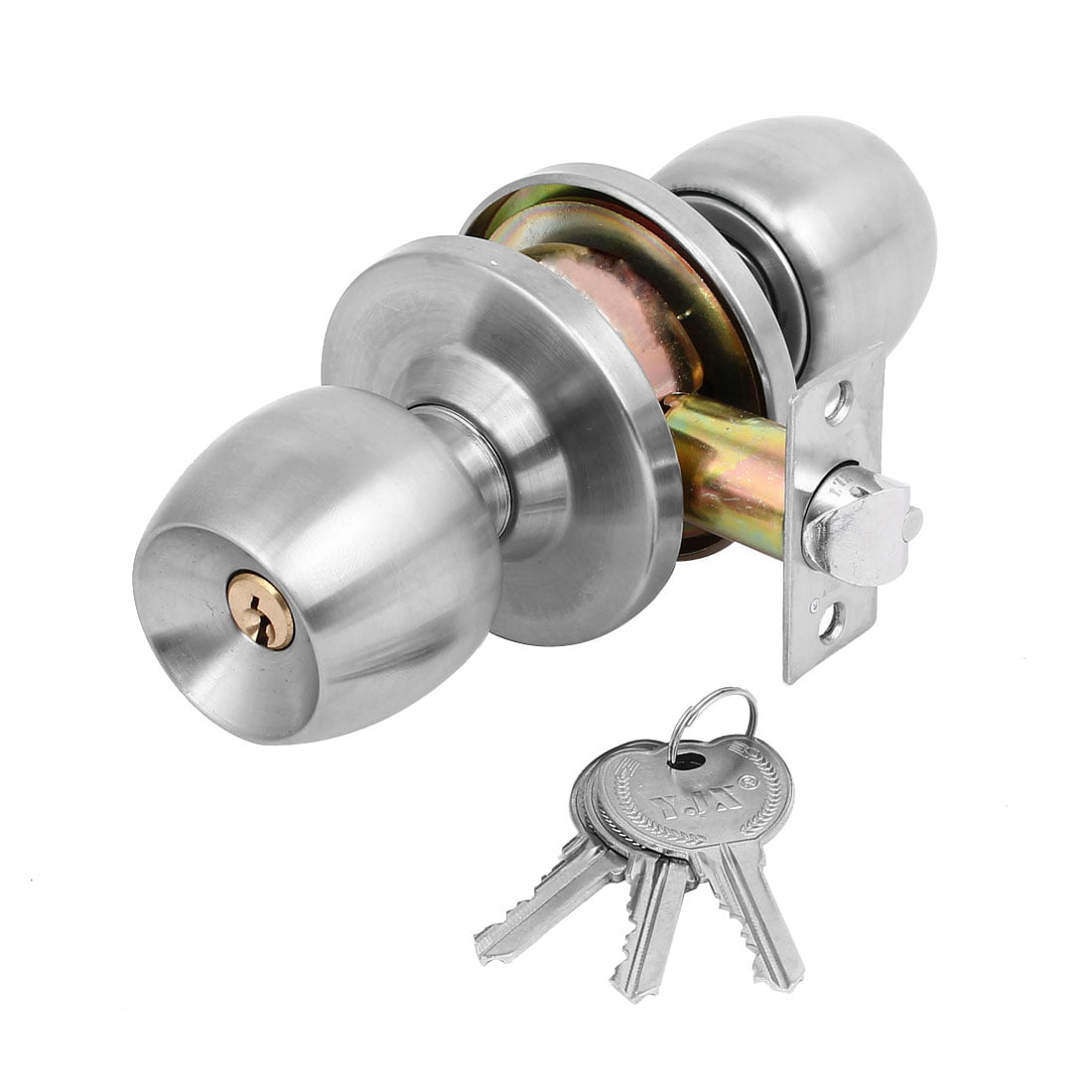 Entry Knob Door Locks with keys Knobset Bedroom and Bath Stainless ...