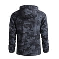 thumbnail image 5 of Shakumy Hooded Trench Coat Men Men's Casual Autumn and Winter Printing Hooded Zipper Pocket Mens Hooded Winter Jacket Dark&nbsp;Gray X-Large, 5 of 5