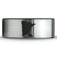 thumbnail image 2 of Tungsten Minnesota North Star State Common Loon Band Ring 8mm Men Women Comfort Fit Brushed Gray Flat Cut Black Polished, 2 of 4