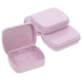 thumbnail image 2 of 4 latas pequeñas de metal con bisagras, rectangulares, vacías, con tapa, para joyería, dulces y manualidades, organizador portátil, color rosa, 2 of 7