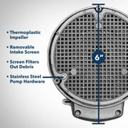 Superior Pump 91330 1/3 HP Thermoplastic Submersible Multi Use Pool Hot Tub Pump with 10-Foot Cord