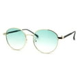 thumbnail image 3 of Lunettes de Soleil Rondes Rétro Pop Couleur Indi Dapper à Monture Métallique Or Vert, 3 of 4