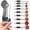 Black, variant on Minteem 8-Piece Magnetic Stainless Steel Measuring Spoons Set Leveler Included, Black, Spice Jar & Liquid Measuring