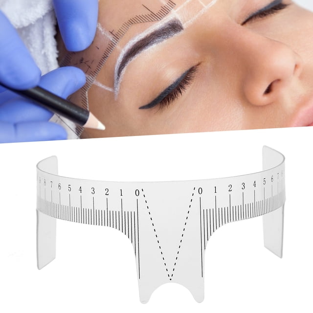 Professional Eyebrow Positioning Ruler Microblading Brow Measure Tool Transparent Reusable 3 Types Plastic