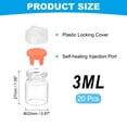 thumbnail image 2 of Uxcell Clear Glass Sample Vials, Liquid Bottles 20pack Orange 3ml, 2 of 7