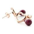 thumbnail image 5 of Galaxy Gold 14K Rose Gold Natural Ruby Dangle Earrings - July Birthstone - Passion & Protection - Fine Jewelry for Women, 5 of 7