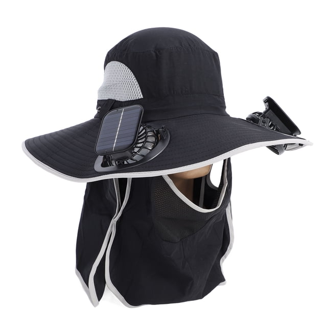 Sombrero De Ventilador Solar, Sombrero De Pesca De Ala Ancha De Secado Rápido Con Ventiladores Duales, Protección UPF50 Carga Solar USB, Viento De Tres Velocidades