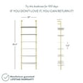 thumbnail image 5 of Nathan James Theo 6-Shelf Tall Bookcase Wall Mount Bookshelf White Wood with Gold Brass Metal Frame White/Gold, 5 of 8