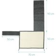 thumbnail image 4 of Alfombra rascadora para gatos - 50 x 60 cm Protección lateral izquierda sofá muebles piso pared - alfombra de sisal y lino adecuada para perros gatitos JM, 4 of 5