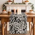 thumbnail image 2 of Table Runner 60 Inches Long for Kitchen Dining, Happy Easter Dresser Scarf Farmhouse, Dining Table Decorations for Wedding/Parties, Vintage Rabbits Carrots Eggs Love Beige 13 x 60 In, 2 of 8