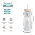 thumbnail image 4 of El Proyecto 730 Juego de 3 Vasos de Aprendizaje con Popote Honey Bear para Bebés 237 ml, 4 of 6