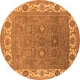 thumbnail image 1 of Ahgly Company Indoor Round Oriental Orange Industrial Area Rugs, 3' Round, 1 of 4