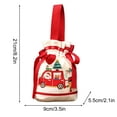 thumbnail image 3 of AUHomi 1PC Christmas Drawstring Gift Bags, Candy Xmas Gift Bags, Christmas Gift Wrap Reusable Canvas Santa Bag, Gift Wrap Bags for Xmas Presents Party Favors Decor Goody (B), 3 of 6