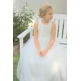 thumbnail image 3 of Ekidsbridal Girl Bridesmaid Flower Girl Dress - Crossed Straps A-Line Lace Tulle 204-A (Size: 4-12), 3 of 6