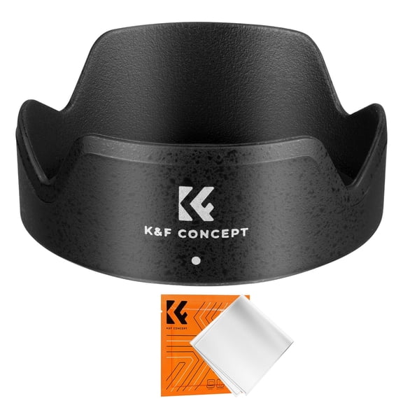 K&F CONCEPT Lens Hood Replacement of EW-60F Hood Compatible with Canon RF-S 18-150mm F3.5-6.3 is STM, EF-M 18-150mm F3.5-6.3 is STM Reversible Shade Fits 55mm Filters and Lens Cap
