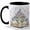 Black, variant on Fairytale Castle Book Coffee Mug, Watercolor Castle Storybook Design, 11 oz Ceramic Cup
