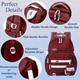 thumbnail image 4 of DAKIMOE Large School Backpack for Girls Boys Lightweight Spacious Kids Bookbag with Multiple Pockets for Middle School College, Wine Red, 4 of 6