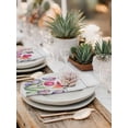 thumbnail image 5 of Tulips Spring Floral Cloth Napkins Set of 4 Reusable Dinner Napkins, Pastoral Flowers Butterfly Wooden Cocktail Napkin Washable Table Napkins for Wedding/Holiday Party/Baby Shower 20"x20", 5 of 7