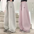 thumbnail image 2 of LRen Teen Girls Sweatpants Kids Baggy Casual Elastic Waist Breathable Comfort Loose Joggers Trendy Fall Winter Track Sweat Pants Preppy Back To School Gifts for Students, 2 of 7