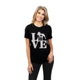 thumbnail image 2 of LOVE Pit Bull Dog Women's Fashion Relaxed T-Shirt Tee Heather Black Large, 2 of 5