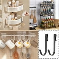 thumbnail image 6 of 20 Pcs J Shaped Hook, Black Snap-On Hooks,NOGIS Stainless Steel Clip-on Hook, Hanging Sink Grid Hook, Heavy Duty Wire Rack Hook for Kitchen, Bedroom, Office (Black), 6 of 7