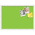 thumbnail image 2 of PinPix ArtToFrames 26x18 Custom Cork Bulletin Board Green Chevron   Poster Board Has a Fabric Style Canvas Finish, Framed in Satin White Frame (PinPix-518), 2 of 5
