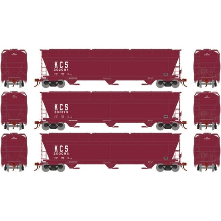 3 Bay Acf Hopper - Athearn HO ACF 4600 3-Bay Centerflow Hopper KCS (3), ATHG15465