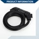 thumbnail image 5 of Candado de bicicleta de Bargains único, candado en espiral con cable, bloqueo de bicicleta de 5 dígitos reiniciable, cable de acero ABS de 120 cm, negro mate, 1 juego, 5 of 6
