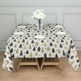 thumbnail image 3 of Gold Christmas Tree Pattern Square Tablecloth,Waterproof Square Table Cover,Wipeable Spillproof Washable Table Cover for Home Kitchen Party Decor 42"X42"(107x107cm), 3 of 6