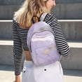 thumbnail image 7 of Balery Lavender Glitter Foil Stripes Vintage Canvas Backpack for Men and Women - Large Capacity, Durable Travel Laptop Bag for School, Work, Hiking, and Outdoor Activities, 7 of 7