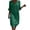 Army Green, variant on DYTTDG Women's V-Neck Button Down Midi Dress, Casual Loose Fit Ruffle Short Sleeve Tunic Dress with Pockets