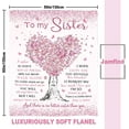 thumbnail image 4 of Sister Gifts, Big Sister Gift, Happy Birthday Gifts for Sister from Sister Brother, Sister Blanket 60"x 50", Sisters Birthday Graduation Gifts Ideas for Women, Best Sister Ever Gifts, 4 of 6