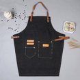 thumbnail image 4 of Hicess Flexible Kitchen Apron Shrinkage-proof Canvas Anti-deformed Cooking Apron for Baking, 4 of 8
