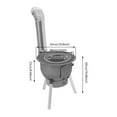 thumbnail image 2 of Wood Burning Stove for Outdoor Cooking Windproof Wood Camping Stove Barbecue Firewood Stove with 3 Stove Rings, 2 of 21